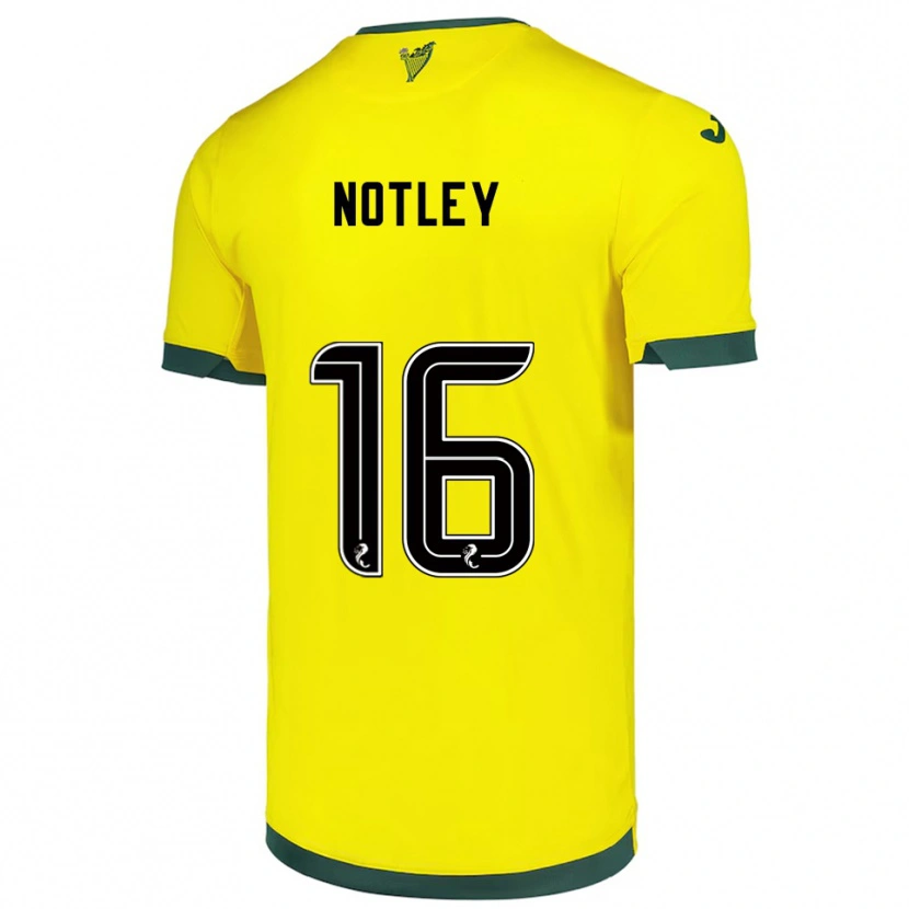 Danxen Herren Ellis Notley #16 Gelb Grün Auswärtstrikot Trikot 2025/26 T-Shirt Schweiz