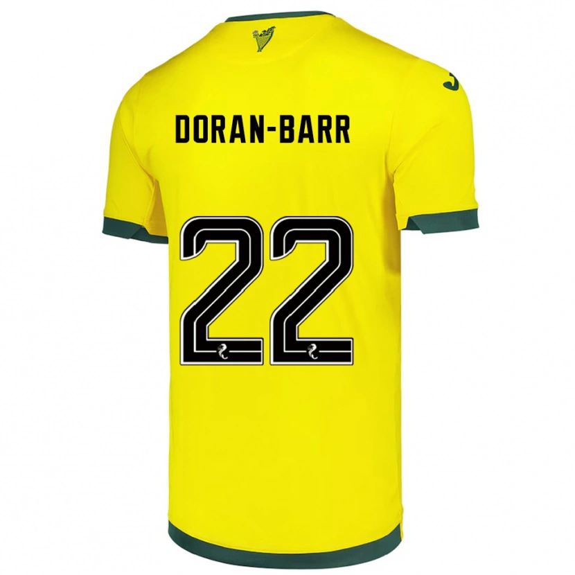 Danxen Herren Lauren Doran-Barr #22 Gelb Grün Auswärtstrikot Trikot 2025/26 T-Shirt Schweiz