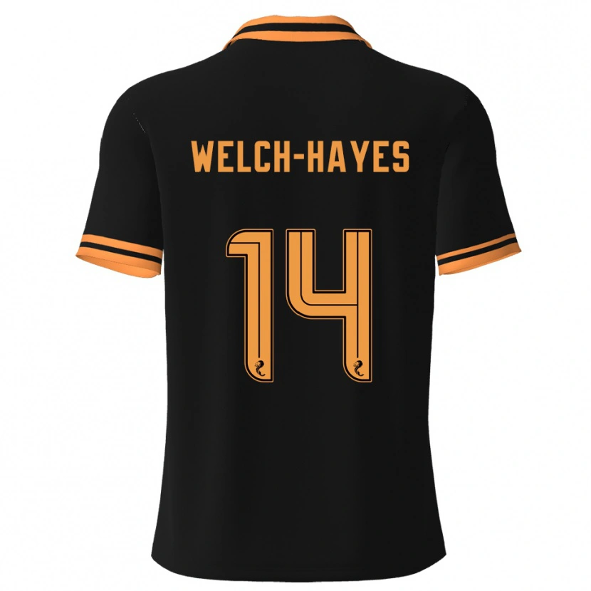 Danxen Herren Miles Welch-Hayes #14 Schwarz Gelb Auswärtstrikot Trikot 2025/26 T-Shirt Schweiz