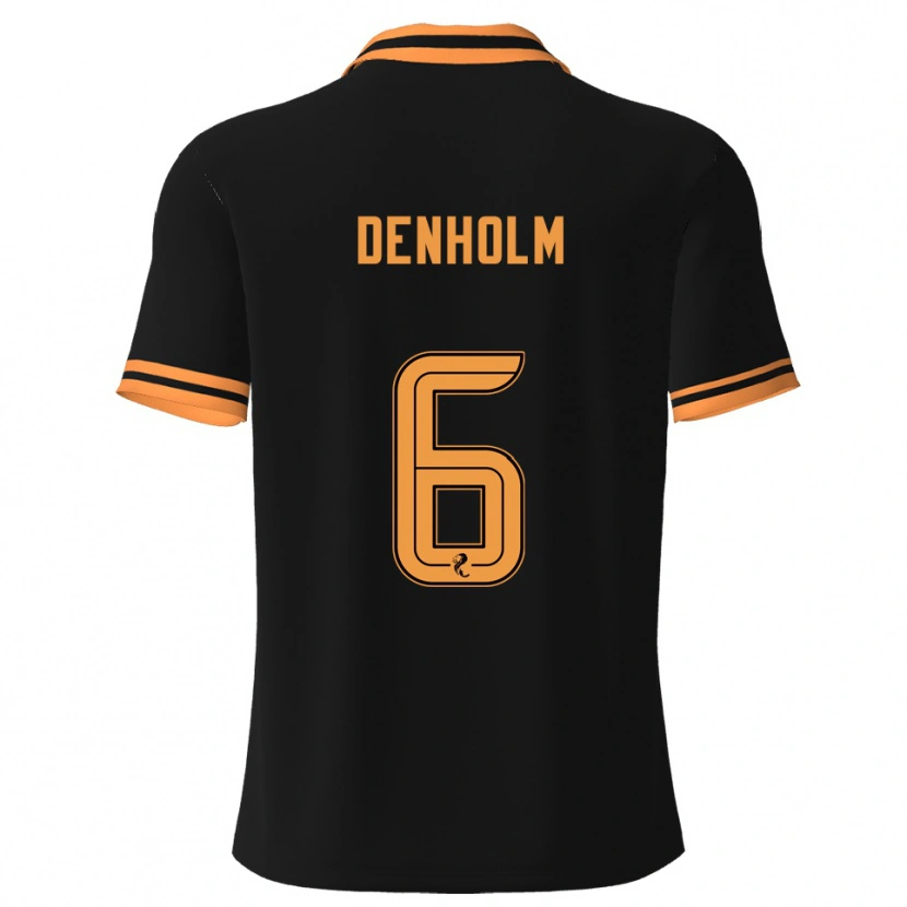 Danxen Herren Aidan Denholm #6 Schwarz Gelb Auswärtstrikot Trikot 2025/26 T-Shirt Schweiz