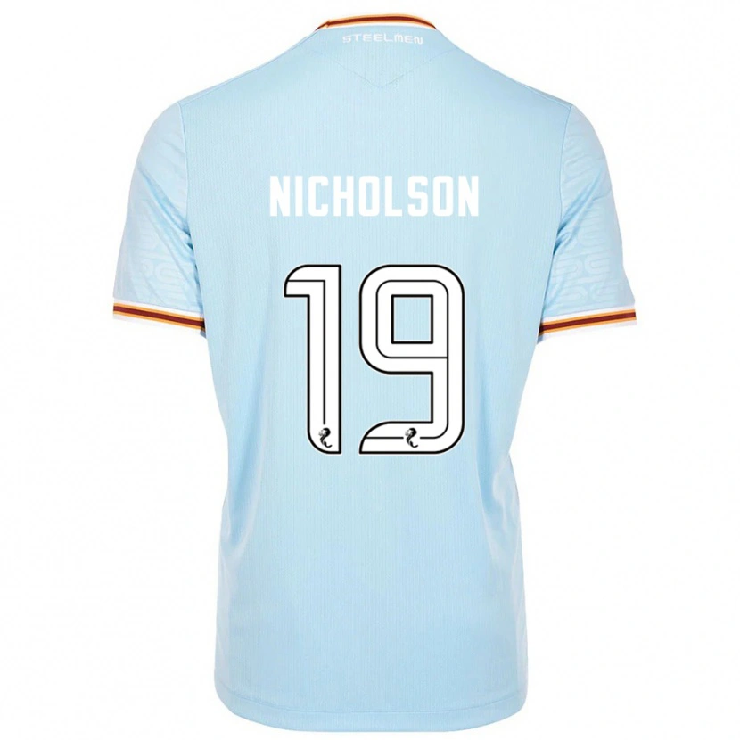 Danxen Herren Sam Nicholson #19 Himmelblau Auswärtstrikot Trikot 2025/26 T-Shirt Schweiz