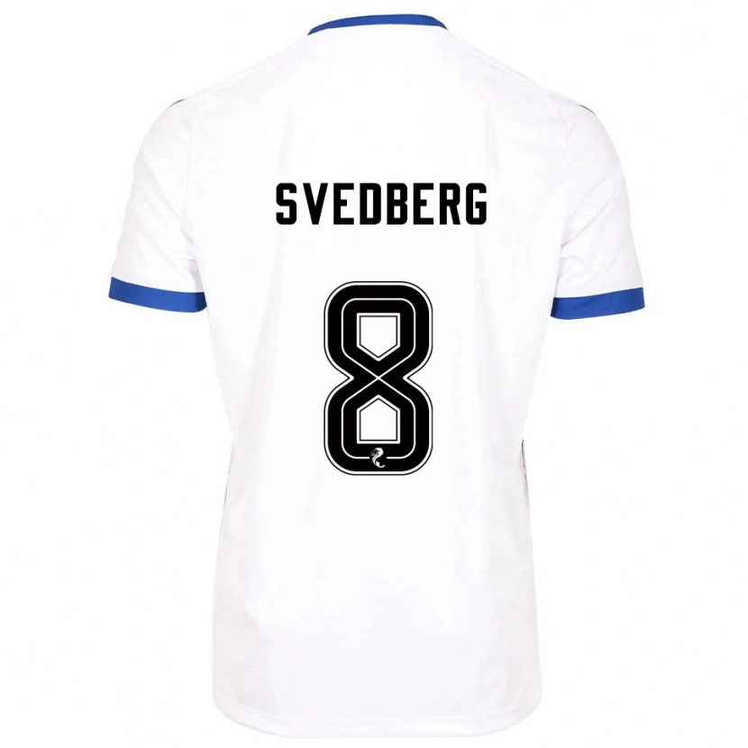 Danxen Herren Jonathan Svedberg #8 Weiß Blau Auswärtstrikot Trikot 2025/26 T-Shirt Schweiz