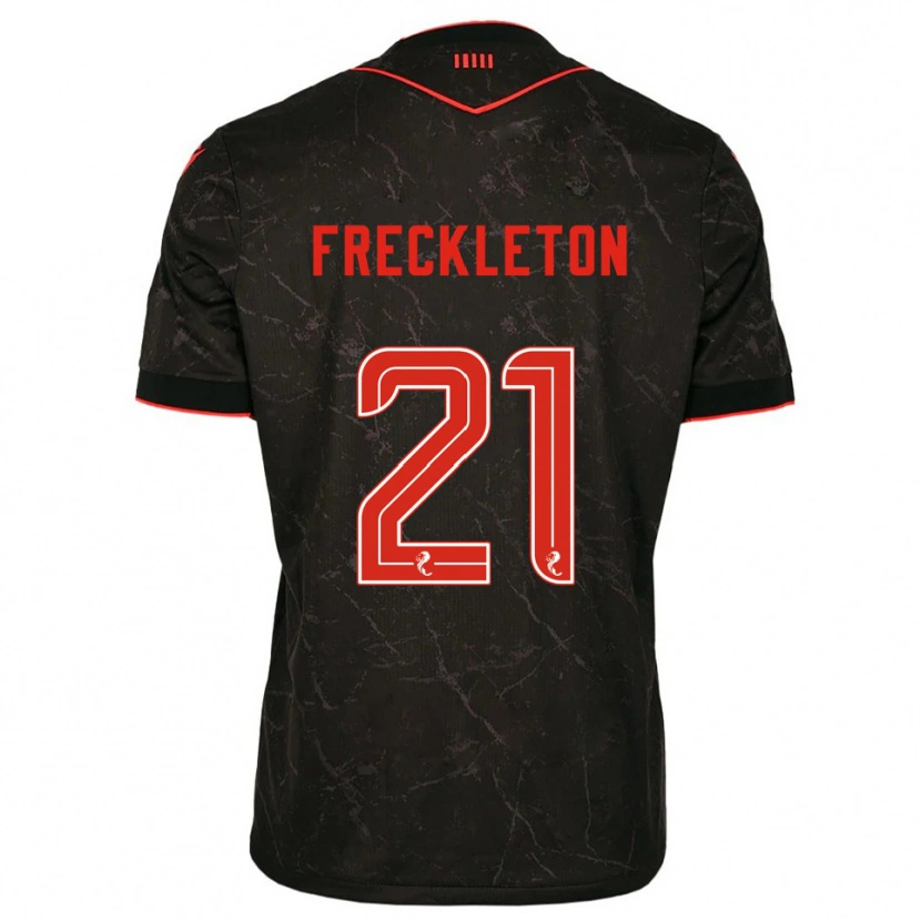 Danxen Herren Miguel Freckleton #21 Schwarz Rot Auswärtstrikot Trikot 2025/26 T-Shirt Schweiz