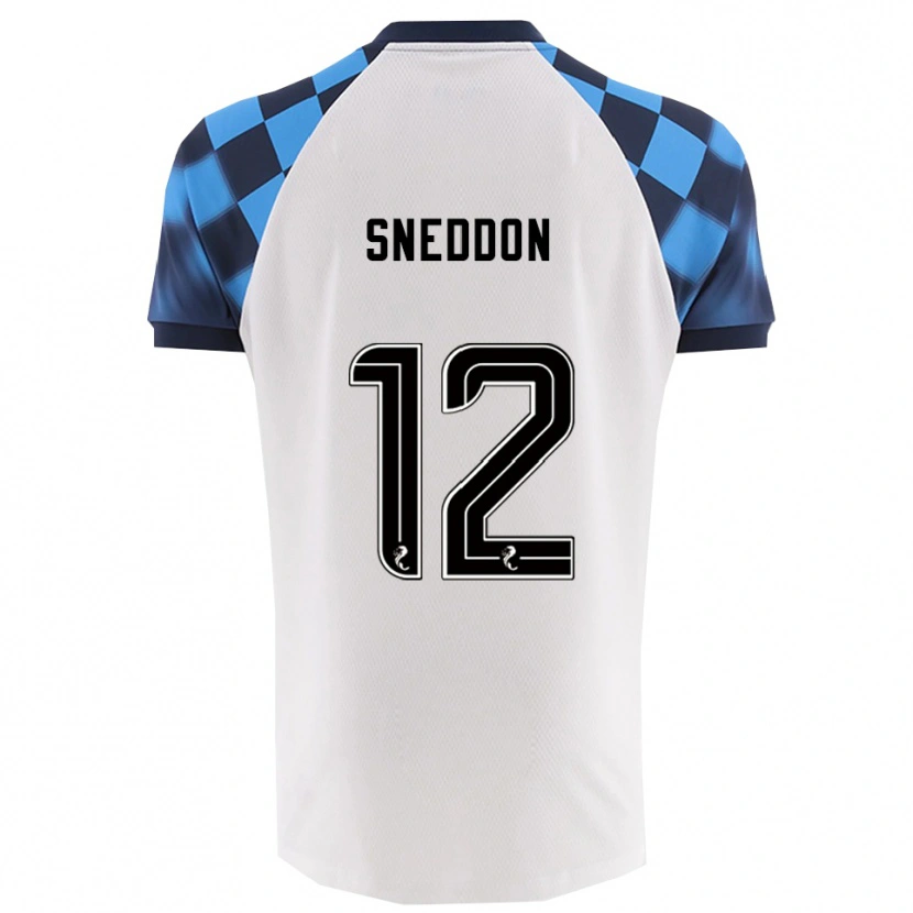 Danxen Herren Jamie Sneddon #12 Weiß Himmelblau Auswärtstrikot Trikot 2025/26 T-Shirt Schweiz