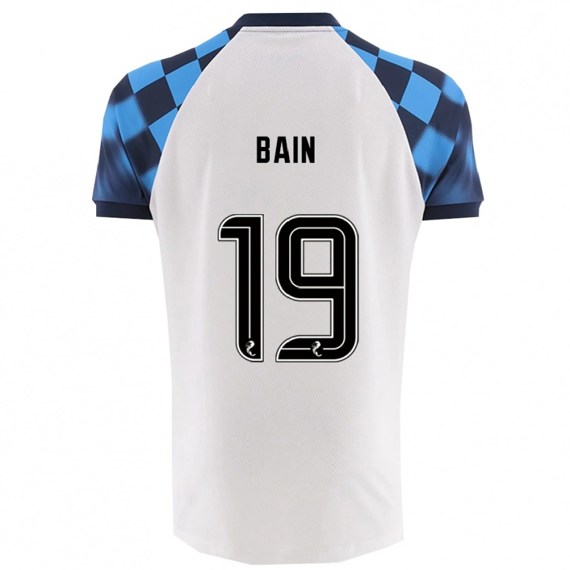 Danxen Herren Scott Bain #19 Weiß Himmelblau Auswärtstrikot Trikot 2025/26 T-Shirt Schweiz
