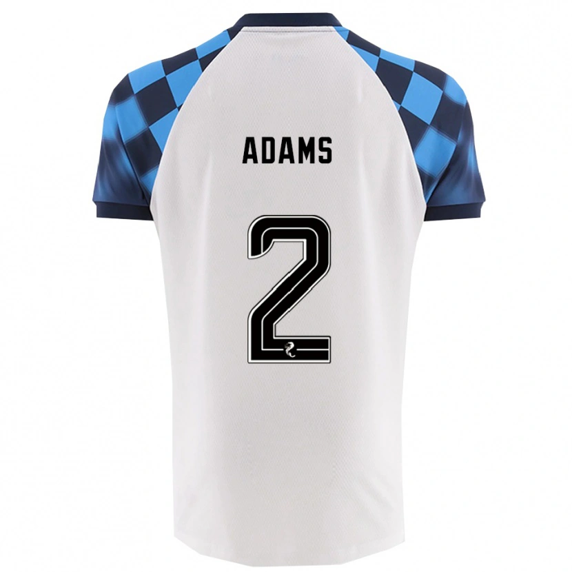 Danxen Herren Keelan Adams #2 Weiß Himmelblau Auswärtstrikot Trikot 2025/26 T-Shirt Schweiz