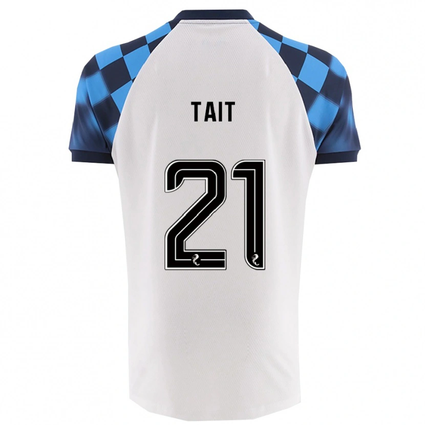 Danxen Herren Dylan Tait #21 Weiß Himmelblau Auswärtstrikot Trikot 2025/26 T-Shirt Schweiz