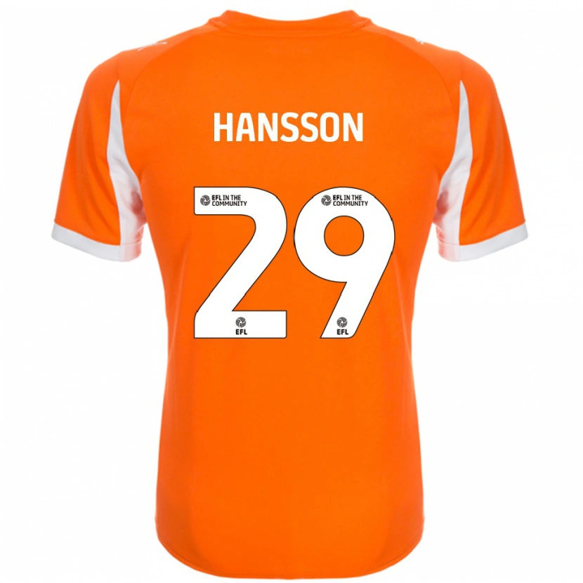 Danxen Damen Emil Hansson #29 Orange Weiß Heimtrikot Trikot 2025/26 T-Shirt Schweiz