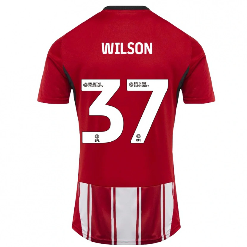 Danxen Damen Kieran Wilson #37 Rot Weiß Schwarz Heimtrikot Trikot 2025/26 T-Shirt Schweiz
