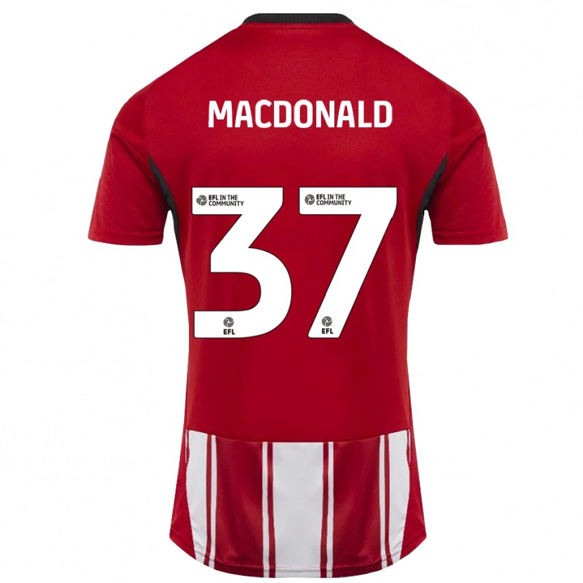 Danxen Damen Shaun Macdonald #37 Rot Weiß Schwarz Heimtrikot Trikot 2025/26 T-Shirt Schweiz