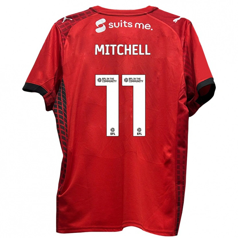 Danxen Damen Demetri Mitchell #11 Rot Schwarz Heimtrikot Trikot 2025/26 T-Shirt Schweiz