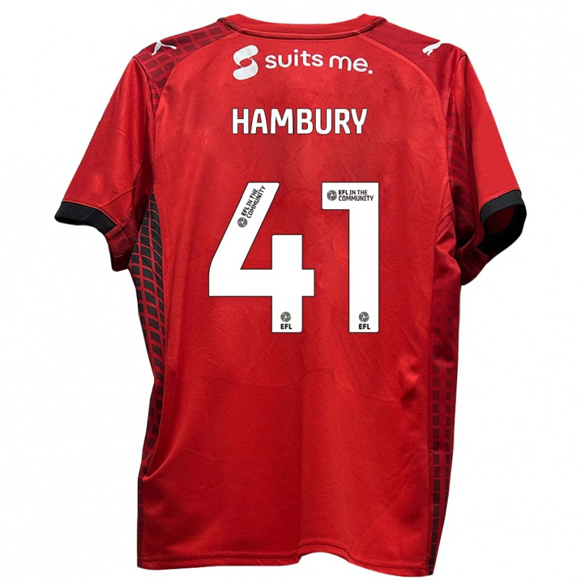 Danxen Damen Zack Hambury #41 Rot Schwarz Heimtrikot Trikot 2025/26 T-Shirt Schweiz