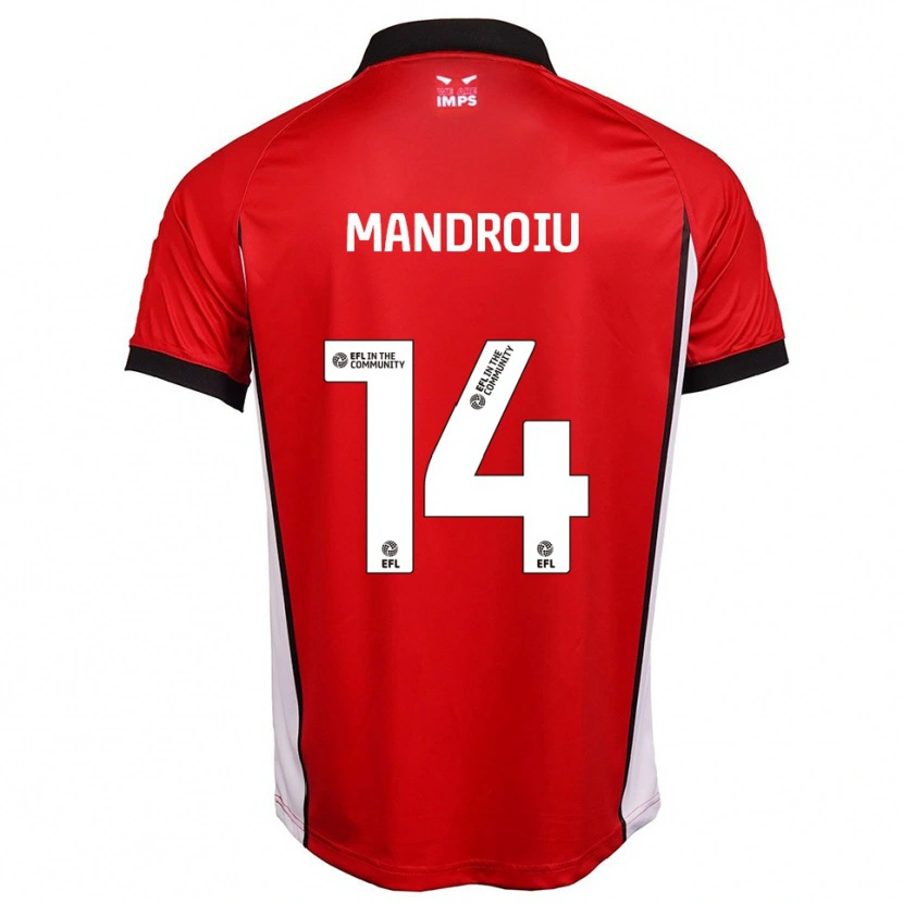Danxen Damen Daniel Mandroiu #14 Rot Weiß Heimtrikot Trikot 2025/26 T-Shirt Schweiz