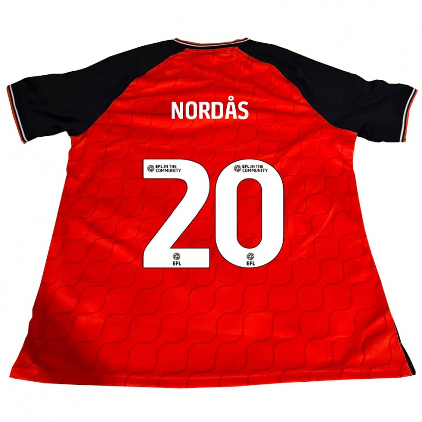 Danxen Damen Lasse Nordås #20 Orange Schwarz Weiß Heimtrikot Trikot 2025/26 T-Shirt Schweiz