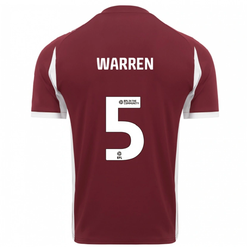 Danxen Damen Talia-Jay Warren #5 Burgunderrot Weiß Heimtrikot Trikot 2025/26 T-Shirt Schweiz