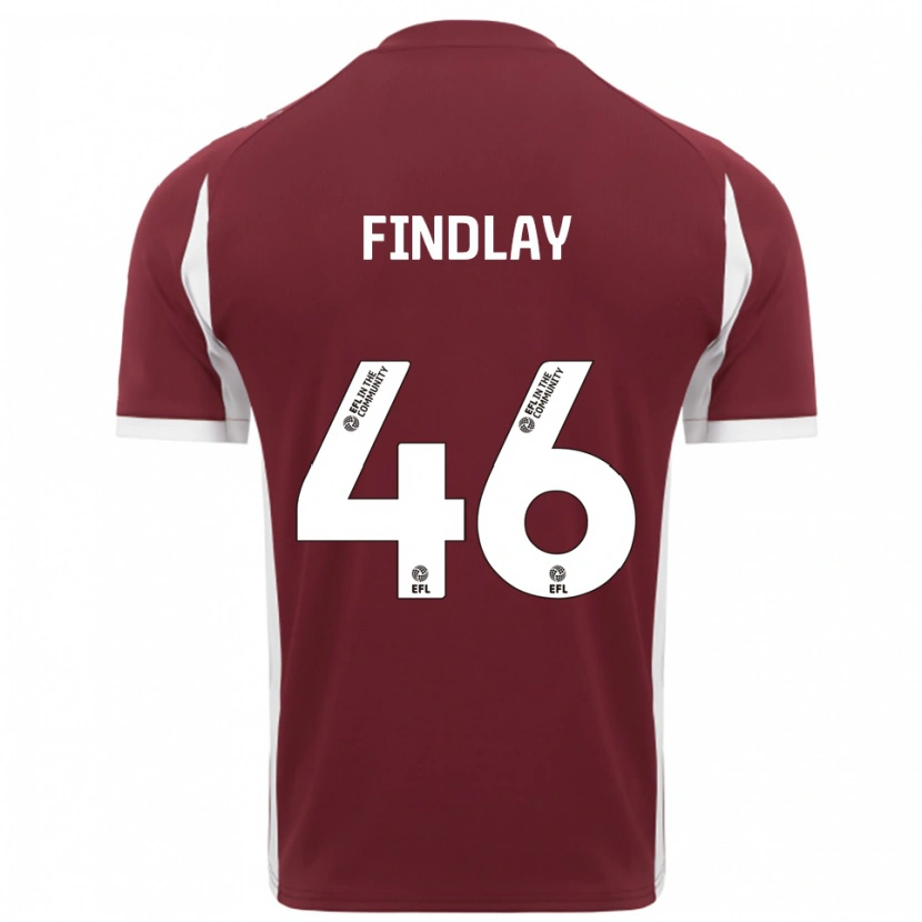 Danxen Damen Freddie Findlay #46 Burgunderrot Weiß Heimtrikot Trikot 2025/26 T-Shirt Schweiz