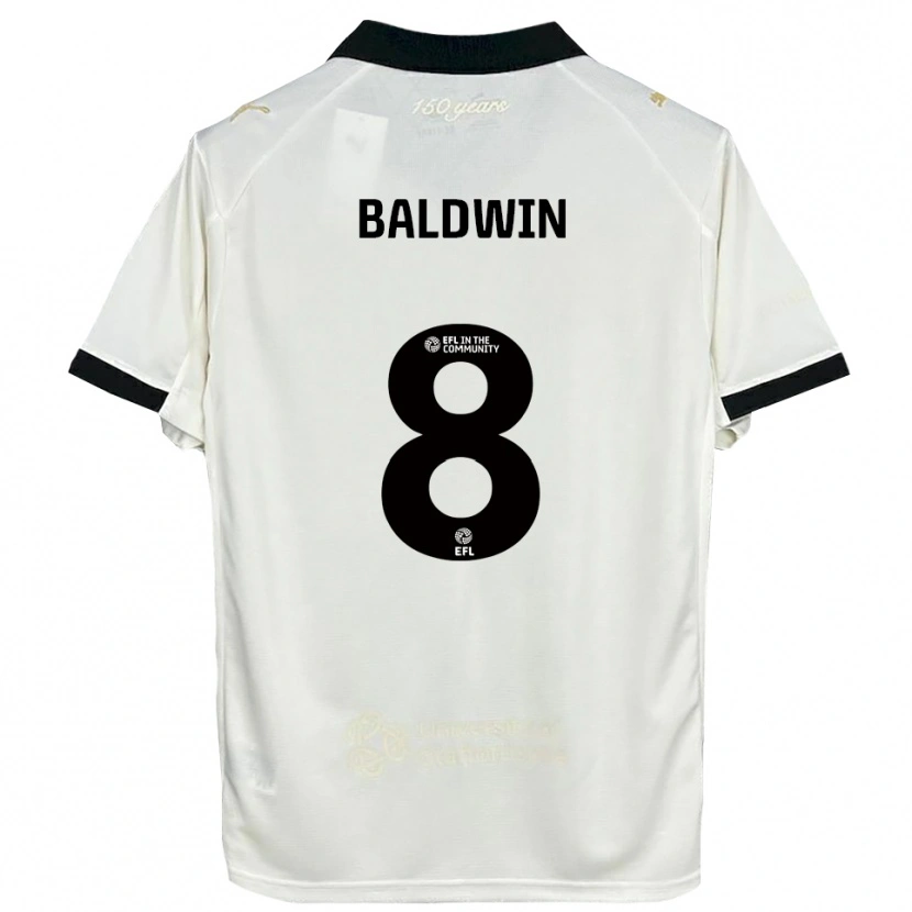 Danxen Damen Meg Baldwin #8 Cremeweiß Schwarz Heimtrikot Trikot 2025/26 T-Shirt Schweiz
