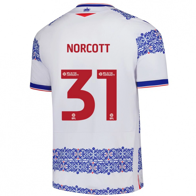 Danxen Damen Tom Norcott #31 Weiß Blau Heimtrikot Trikot 2025/26 T-Shirt Schweiz