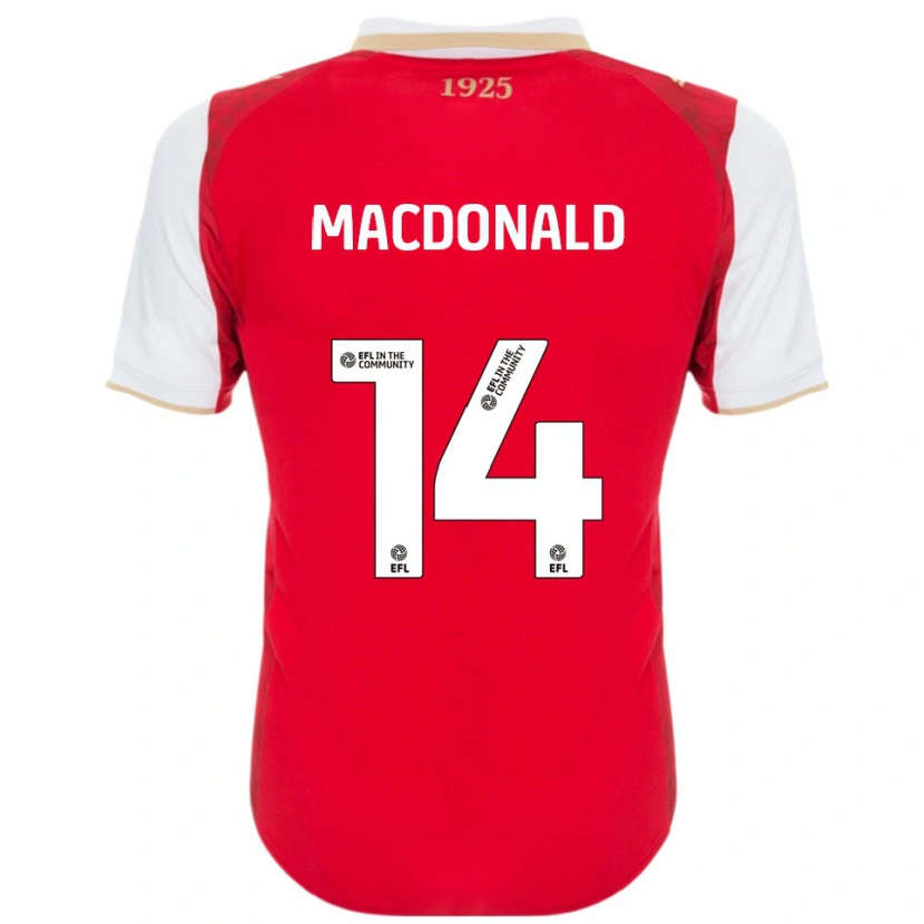 Danxen Damen Alex Macdonald #14 Rot Weiß Heimtrikot Trikot 2025/26 T-Shirt Schweiz