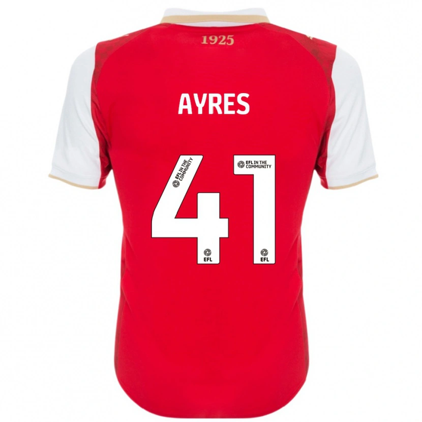 Danxen Damen Josh Ayres #41 Rot Weiß Heimtrikot Trikot 2025/26 T-Shirt Schweiz