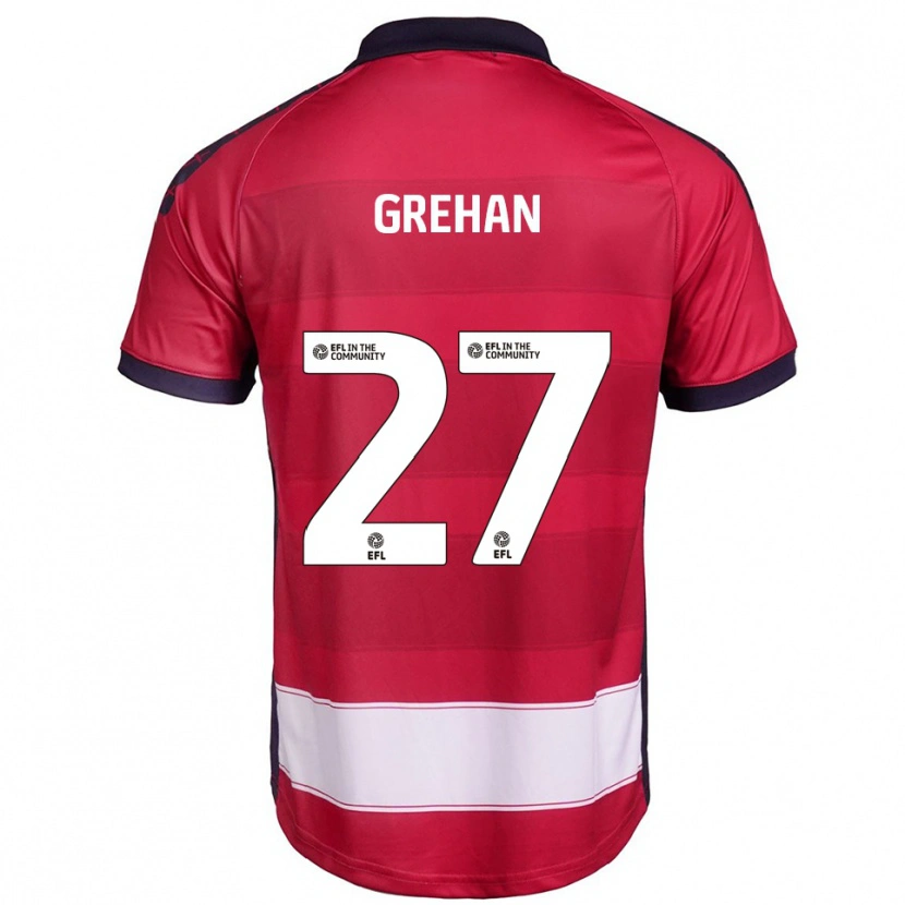 Danxen Damen Seán Grehan #27 Rot Weiß Heimtrikot Trikot 2025/26 T-Shirt Schweiz