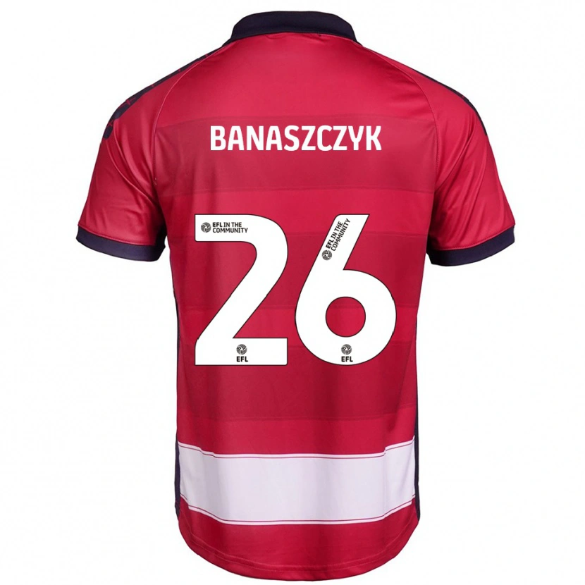 Danxen Damen Natalie Banaszczyk #26 Rot Weiß Heimtrikot Trikot 2025/26 T-Shirt Schweiz