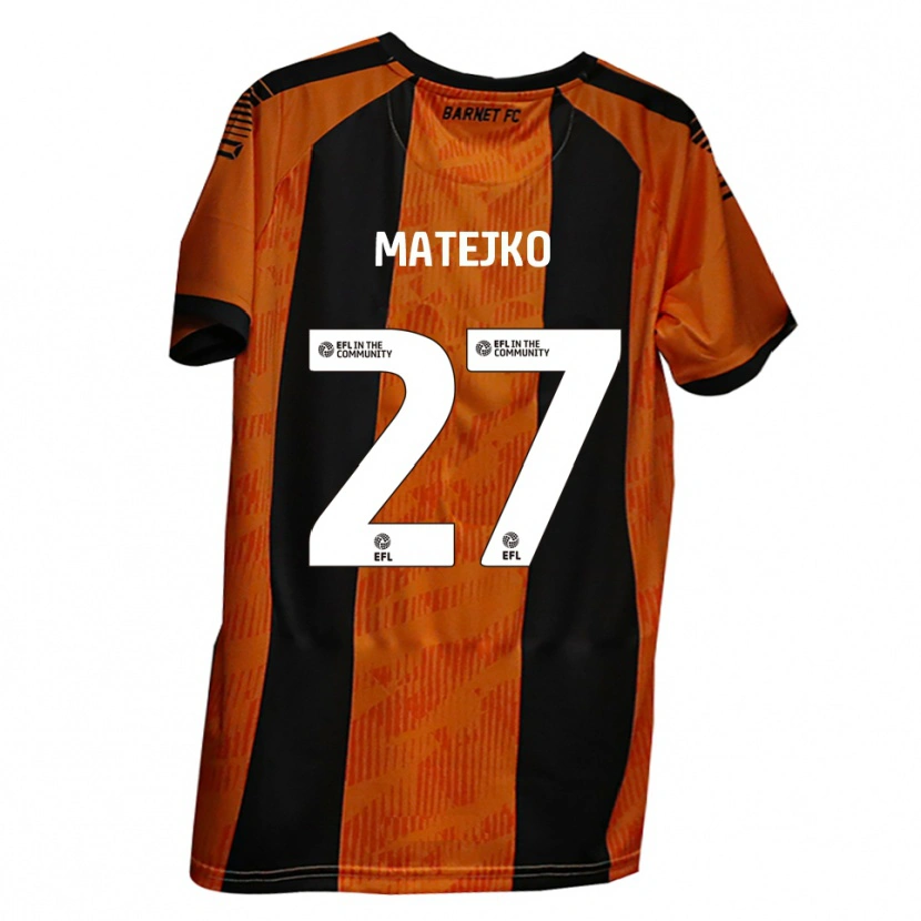 Danxen Damen Patrick Matejko #27 Orange Schwarz Heimtrikot Trikot 2025/26 T-Shirt Schweiz