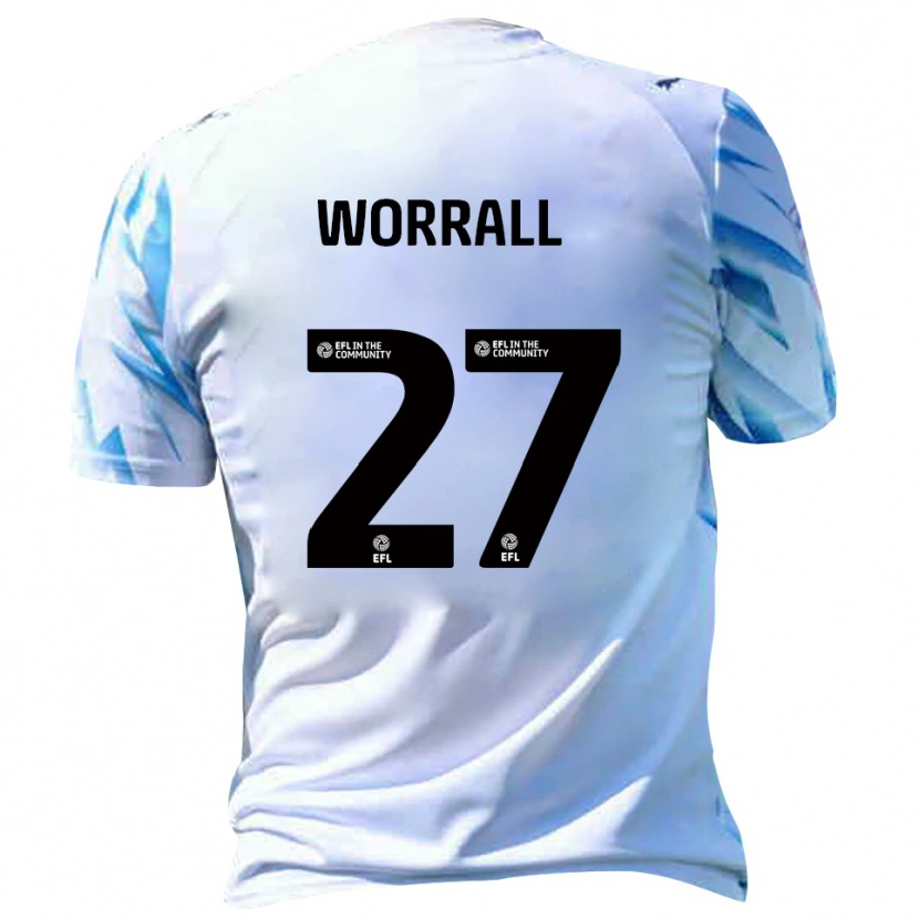 Danxen Damen David Worrall #27 Weiß Himmelblau Heimtrikot Trikot 2025/26 T-Shirt Schweiz