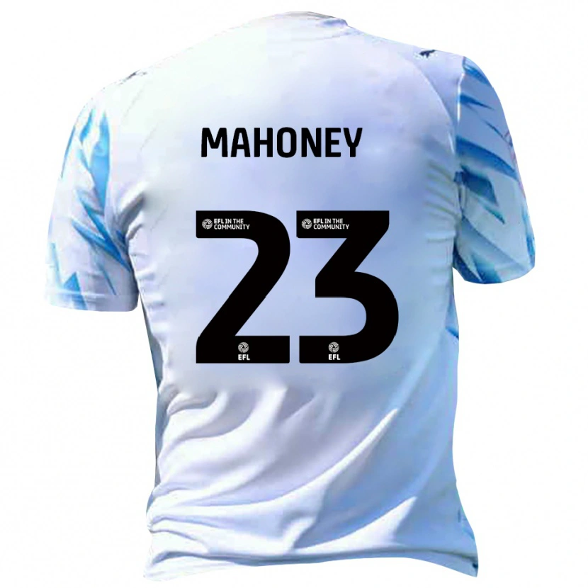 Danxen Damen Connor Mahoney #23 Weiß Himmelblau Heimtrikot Trikot 2025/26 T-Shirt Schweiz