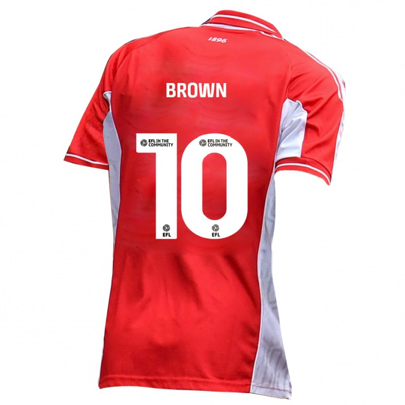 Danxen Damen Reece Brown #10 Rot Weiß Heimtrikot Trikot 2025/26 T-Shirt Schweiz