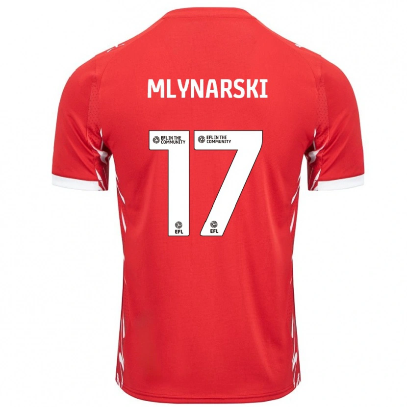 Danxen Damen Patrick Mlynarski #17 Rot Weiß Heimtrikot Trikot 2025/26 T-Shirt Schweiz