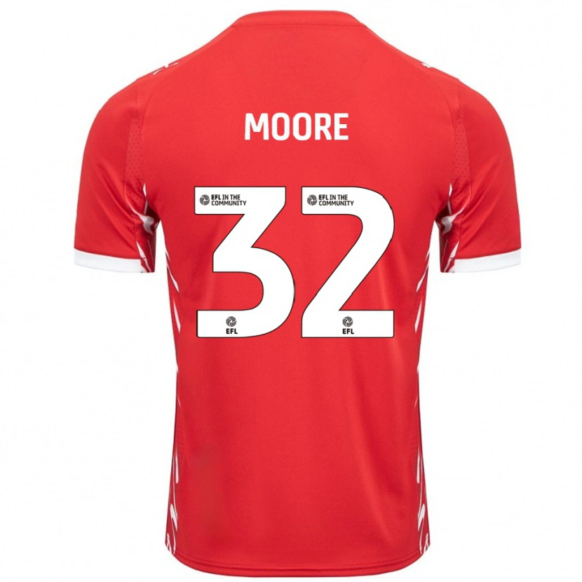 Danxen Damen Luca Moore #32 Rot Weiß Heimtrikot Trikot 2025/26 T-Shirt Schweiz