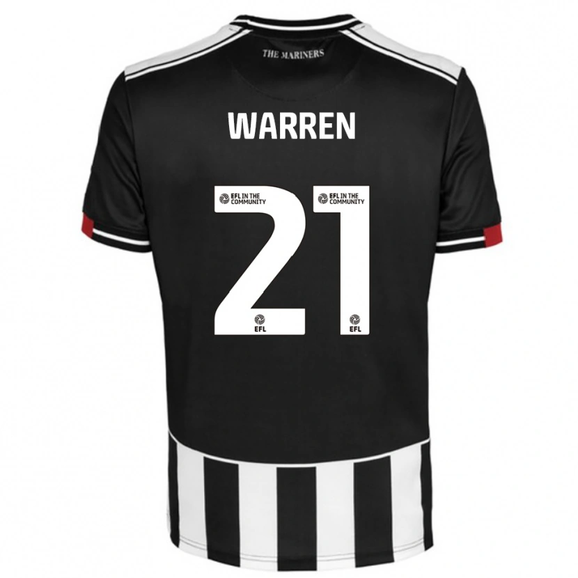 Danxen Damen Tyrell Warren #21 Schwarz Weiß Rot Heimtrikot Trikot 2025/26 T-Shirt Schweiz