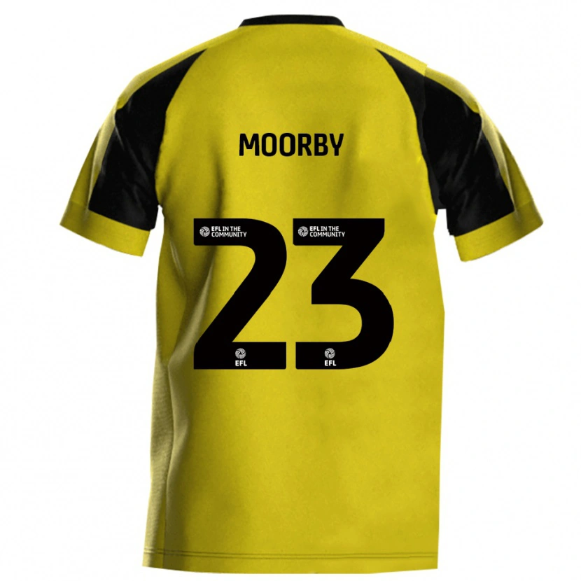 Danxen Damen James Moorby #23 Gelb Grau Heimtrikot Trikot 2025/26 T-Shirt Schweiz