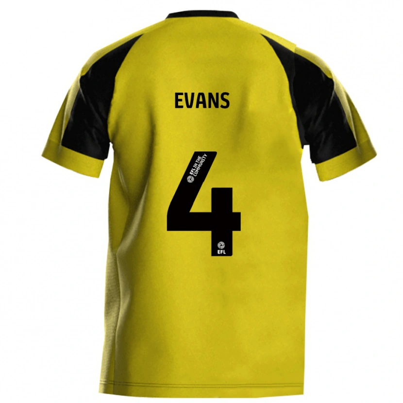 Danxen Damen Jack Evans #4 Gelb Grau Heimtrikot Trikot 2025/26 T-Shirt Schweiz
