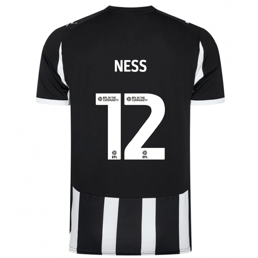Danxen Damen Lucas Ness #12 Schwarz Weiß Heimtrikot Trikot 2025/26 T-Shirt Schweiz