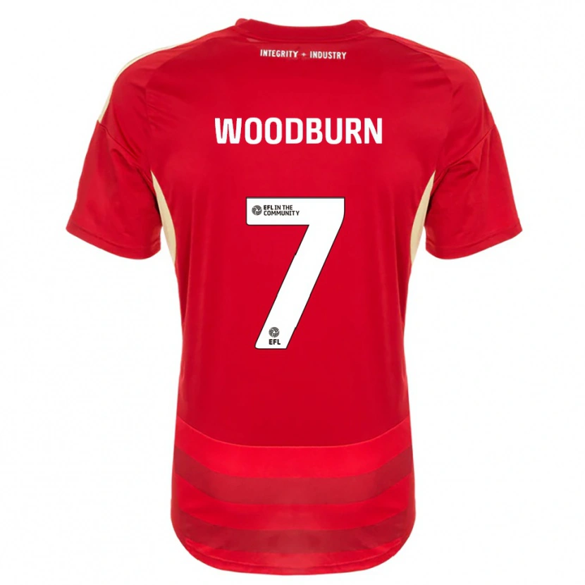Danxen Damen Ben Woodburn #7 Rot Weiß Heimtrikot Trikot 2025/26 T-Shirt Schweiz