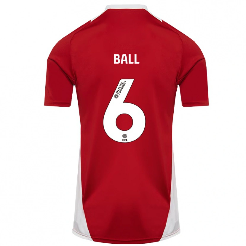 Danxen Damen James Ball #6 Rot Weiß Gold Heimtrikot Trikot 2025/26 T-Shirt Schweiz