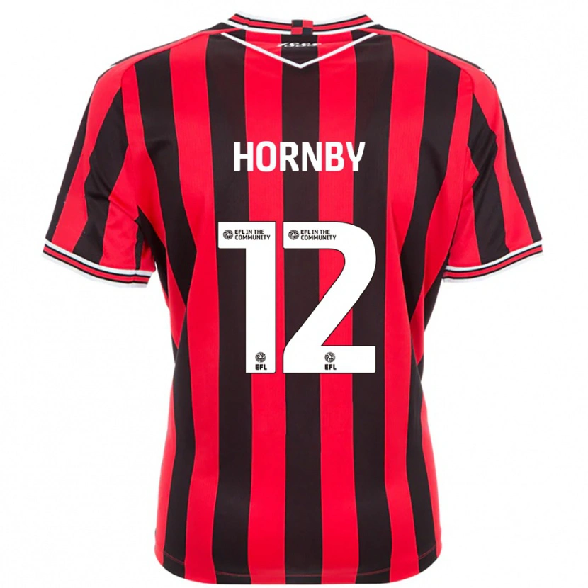 Danxen Damen Sam Hornby #12 Rot Schwarz Heimtrikot Trikot 2025/26 T-Shirt Schweiz