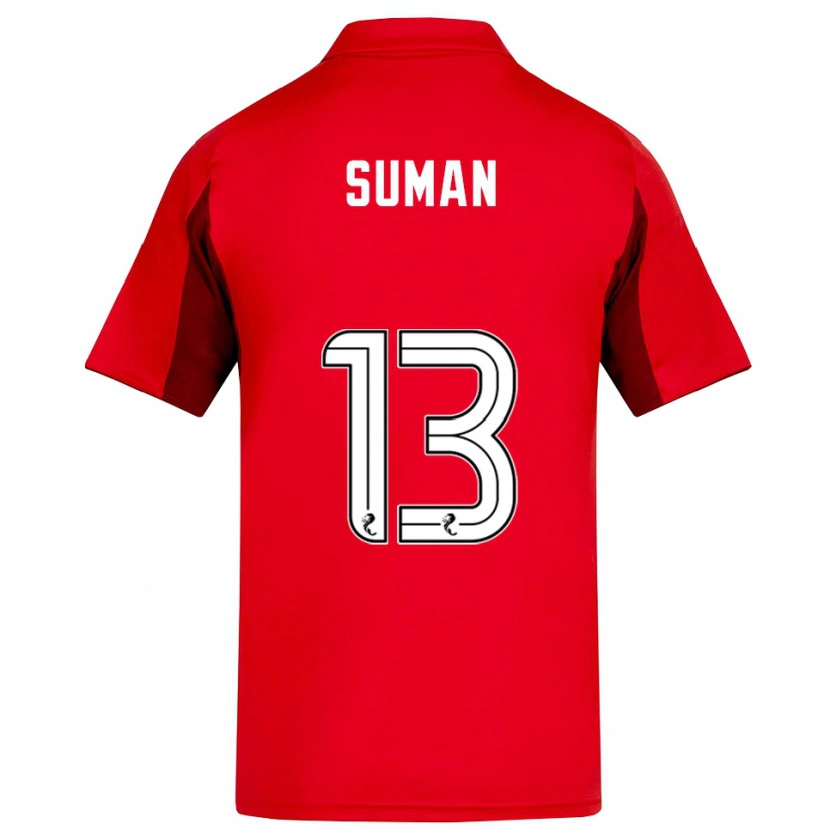 Danxen Damen Nick Suman #13 Rot Burgunderrot Heimtrikot Trikot 2025/26 T-Shirt Schweiz