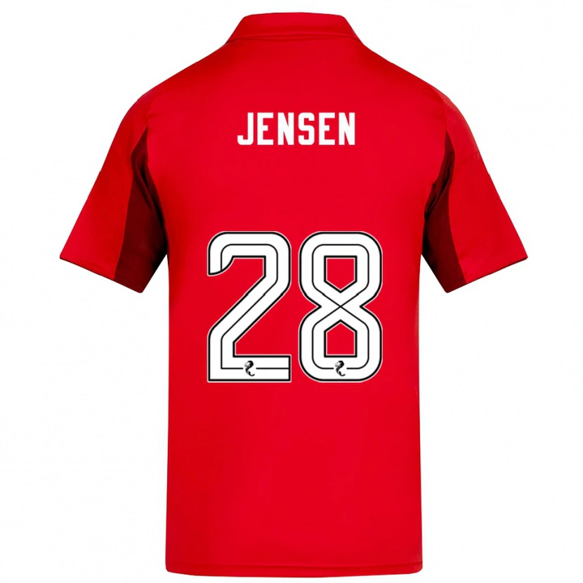 Danxen Damen Alexander Jensen #28 Rot Burgunderrot Heimtrikot Trikot 2025/26 T-Shirt Schweiz