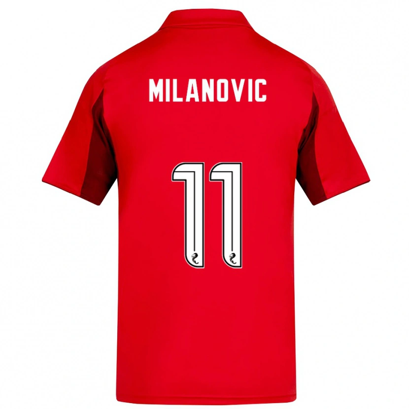 Danxen Damen Nicolas Milanovic #11 Rot Burgunderrot Heimtrikot Trikot 2025/26 T-Shirt Schweiz