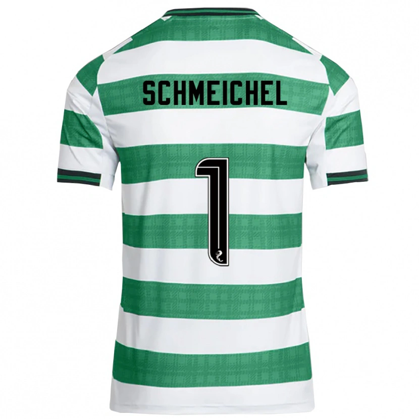 Danxen Damen Kasper Schmeichel #1 Grün Weiß Heimtrikot Trikot 2025/26 T-Shirt Schweiz