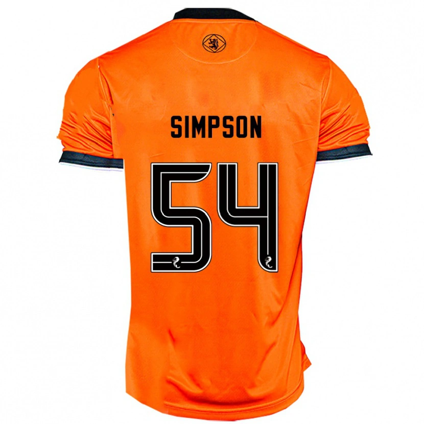 Danxen Damen Finlay Simpson #54 Orange Schwarz Heimtrikot Trikot 2025/26 T-Shirt Schweiz