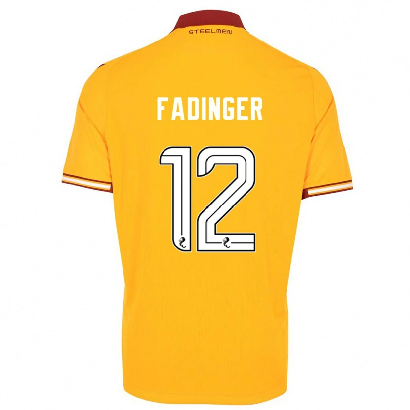 Danxen Damen Lukas Fadinger #12 Gelb Burgunderrot Heimtrikot Trikot 2025/26 T-Shirt Schweiz
