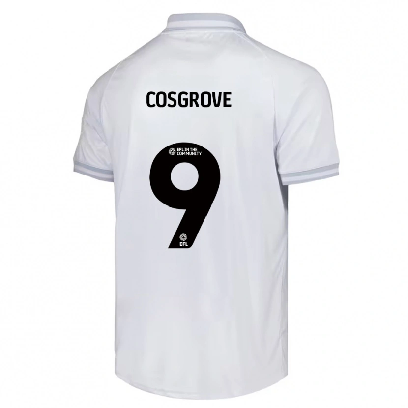 Danxen Damen Sam Cosgrove #9 Weiß Grau Schwarz Auswärtstrikot Trikot 2025/26 T-Shirt Schweiz