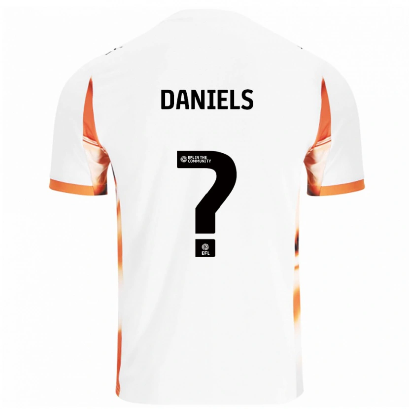 Danxen Damen Jake Daniels #0 Weiß Orange Schwarz Auswärtstrikot Trikot 2025/26 T-Shirt Schweiz