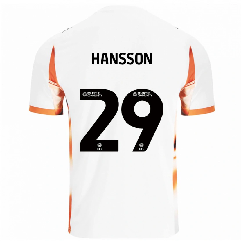 Danxen Damen Emil Hansson #29 Weiß Orange Schwarz Auswärtstrikot Trikot 2025/26 T-Shirt Schweiz
