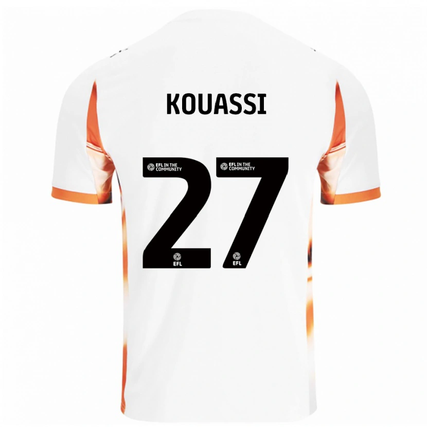 Danxen Damen Kylian Kouassi #27 Weiß Orange Schwarz Auswärtstrikot Trikot 2025/26 T-Shirt Schweiz