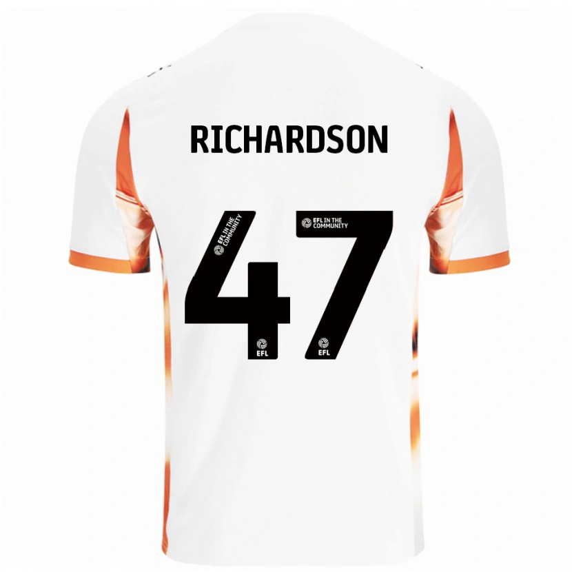 Danxen Damen Jack Richardson #47 Weiß Orange Schwarz Auswärtstrikot Trikot 2025/26 T-Shirt Schweiz
